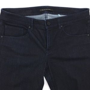 Elie Tahari Dark Stretch Straight Leg Blue Jeans 8